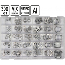 Podkładki aluminiowe zestaw 300szt. mix rozmiarów